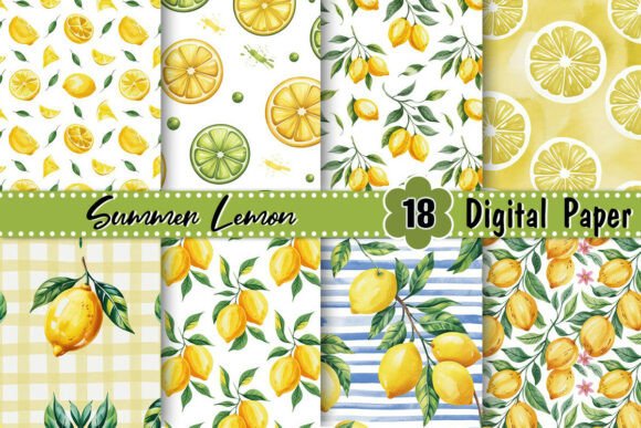 Bringing Sunshine to Your Designs with Summer Lemon Digital Paper