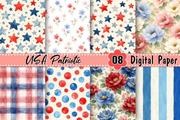 Celebrating Freedom with High-Resolution USA Patriotic Digital Paper