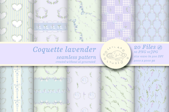 Coquette Lavender Seamless Pattern Guide