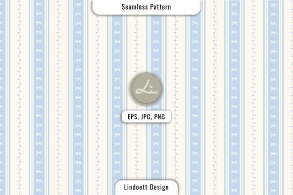 Elevate Your Nursery Design with a Seamless Vertical Stripe Pattern in Pastel Blue and Cream