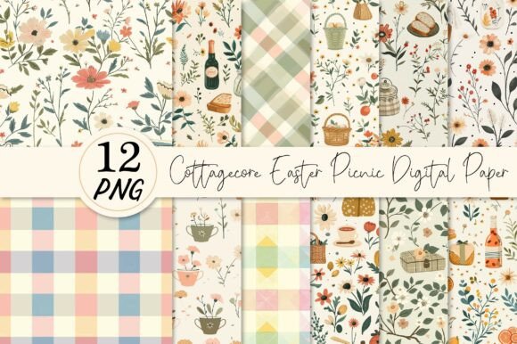 Elevating Your Spring Projects with Cottagecore Easter Picnic Digital Paper