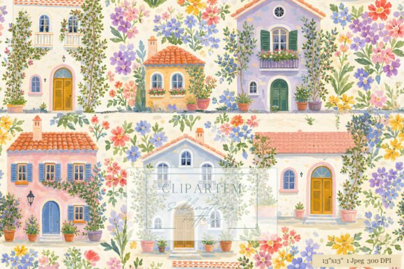Embracing the Mediterranean Floral Village Pattern in Modern Design