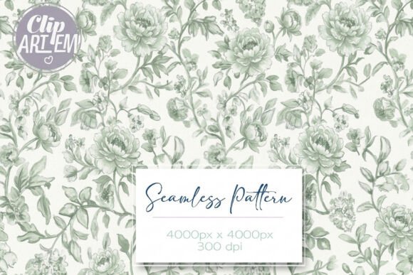 Revitalizing Vintage Aesthetics with Sage Green Toile Seamless Patterns