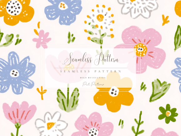 Reviving Nostalgia: The Vintage Retro Floral Seamless Pattern PNG for Kids and Spring Crafts
