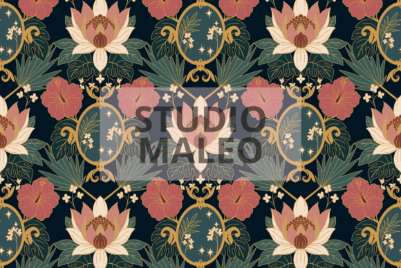 The Enduring Allure of the Vintage Art Nouveau Lotus Pattern in Modern Design