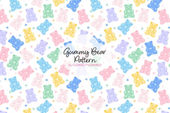 Unlocking Creativity with a Cute Gummy Bear Candy Seamless Pattern